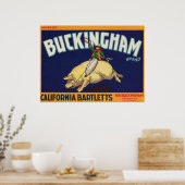 Buckingham Vacaville California Bartletts Cowboy Poster (Keuken)