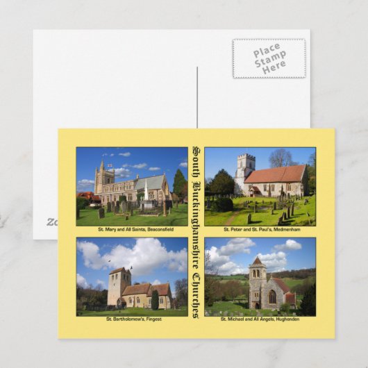 Buckinghamshire Churches Briefkaart (Voorkant / Achterkant)