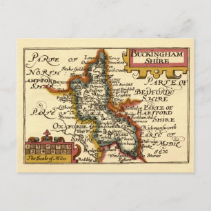 Buckinghamshire County England Oude antiquarische  Briefkaart