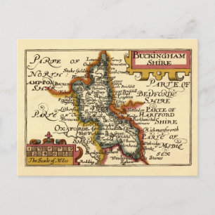 Buckinghamshire County England Oude antiquarische  Briefkaart