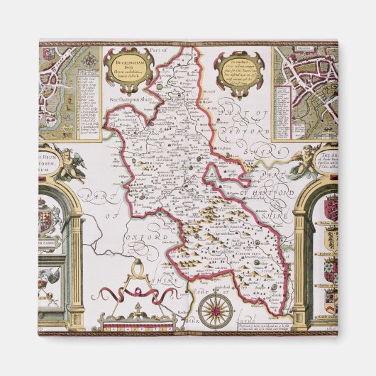 Buckinghamshire, gegraveerd door Jodocus Magneet (Voorkant)