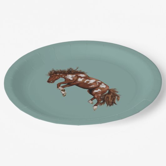 Buckingpaard Papieren Bordje (Gekanteld)