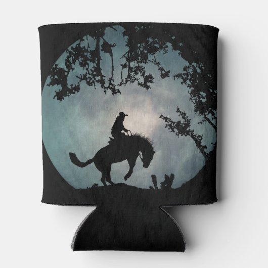 Buckingpaarden en cowboy blikjeskoeler (Achterkant)