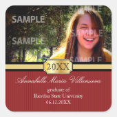 Buckle Band Afstuderen Aankondiging Sticker (Voorkant)