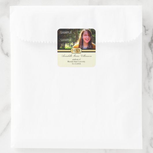 Buckle Band Afstuderen Aankondiging Sticker (Tas)