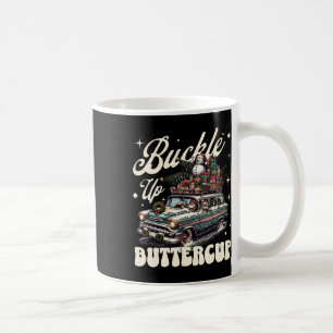 Buckle Up Buttercup Kerstmis Santa Snowman Vintag Koffiemok