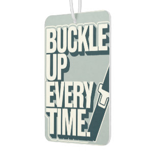 "Buckle Up Every Time" Veiligheidsherinneringskaar Luchtverfrisser