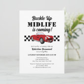 Buckle Up Funny Midlife Car 50th Birthday Kaart (Staand voorkant)