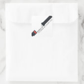 Buckle up, het wordt een hobbelige rit vierkante sticker (Tas)