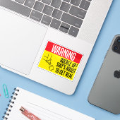 Buckle up! Shit staat op het punt echt te worden Sticker (Laptop met iPhone)