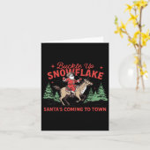 Buckle-up Snowflake Santa's Coming Soon Western Ch Kaart (Gele Bloem)