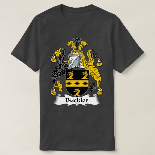 Buckler Coat of Arms Family Crest  T-shirt (Design voorkant)