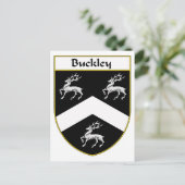 Buckley Coat of Arms / Family Crest Briefkaart (Staand voorkant)