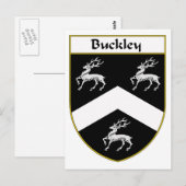 Buckley Coat of Arms / Family Crest Briefkaart (Voorkant / Achterkant)