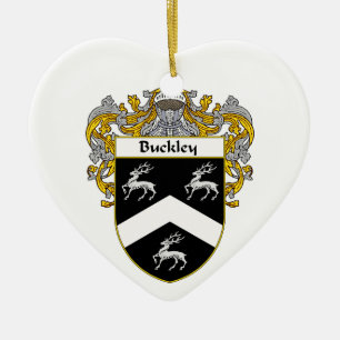 Buckley Coat of Arms/Family Crest Keramisch Ornament