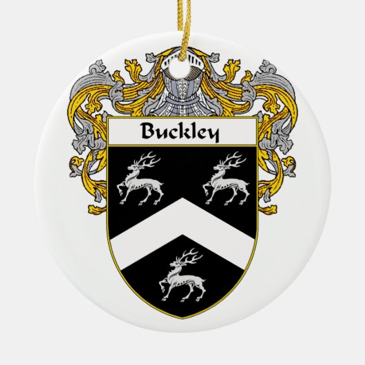 Buckley Coat of Arms/Family Crest Keramisch Ornament (Voorkant)