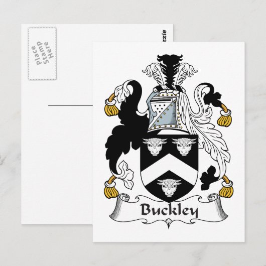 Buckley Family Crest Briefkaart (Voorkant / Achterkant)