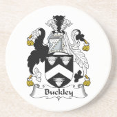 Buckley Family Crest Zandsteen Onderzetter (Voorkant)