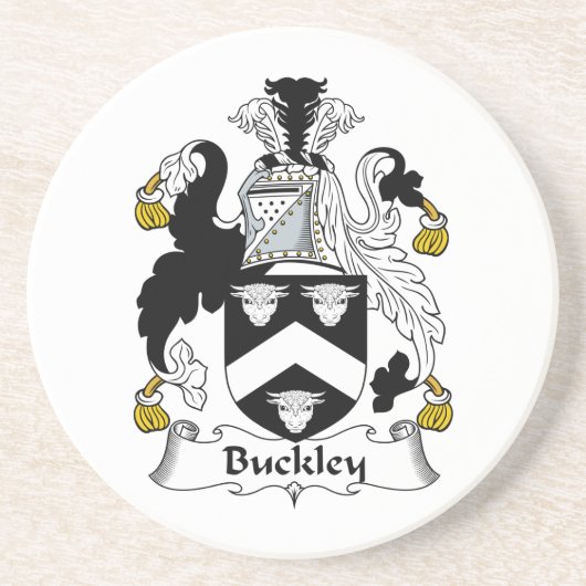 Buckley Family Crest Zandsteen Onderzetter (Voorkant)