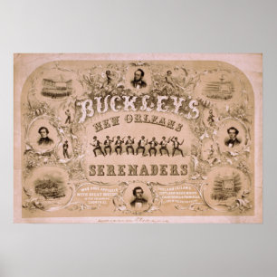 BUCKLEY'S NIEUWE ORLEANS-serenaders VAUDEVILLE Pos Poster