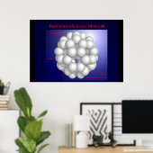 Buckminsterfullerene Molecule (afdruk) Poster (Thuiskantoor)