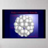 Buckminsterfullerene Molecule (afdruk) Poster (Voorkant)
