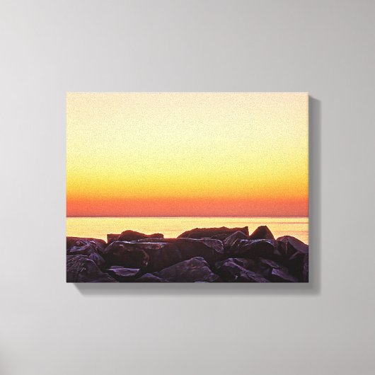 Buckroe Beach Sunrise Canvas Print (Voorkant)