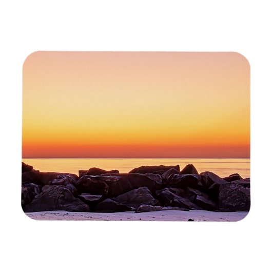 Buckroe Beach Sunrise Flexible Photo Magnet Magneet (Horizontaal)