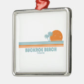 Buckroe Beach Virginia Sun Palm Trees Metalen Ornament (Links)