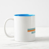 Buckroe Beach Virginia Sun Palm Trees Tweekleurige Koffiemok (Links)