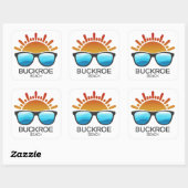Buckroe Beach Virginia Zonnebril Vierkante Sticker (Vel)