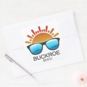 Buckroe Beach Virginia Zonnebril Vierkante Sticker (Envelop)