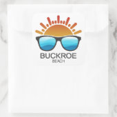 Buckroe Beach Virginia Zonnebril Vierkante Sticker (Tas)