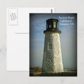 Buckroe Beach vuurtoren Hampton, VA Briefkaart (Voorkant / Achterkant)