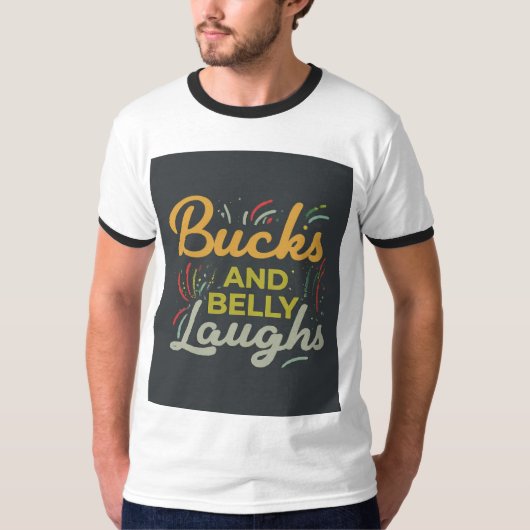 Bucks and Belly lacht T-shirt (Voorkant)