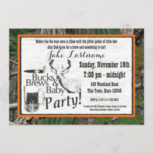 Bucks Beer en Baby shower Kaart