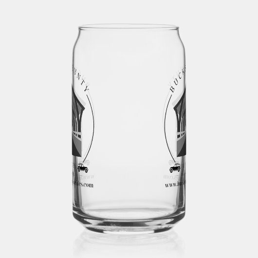 Bucks County Joyrides Logo Blikvorm Glas (Rechts)