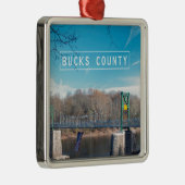 Bucks County. Metalen Ornament (Rechts)