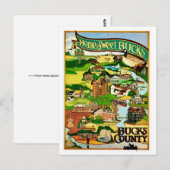 Bucks County PA ansichtkaart Briefkaart (Voorkant / Achterkant)