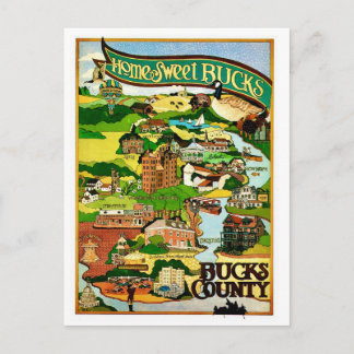 Bucks County PA ansichtkaart Briefkaart