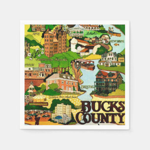 Bucks County PA ansichtkaart Servet