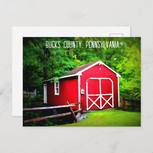 Bucks County Pennsylvania Briefkaart (Voorkant / Achterkant)