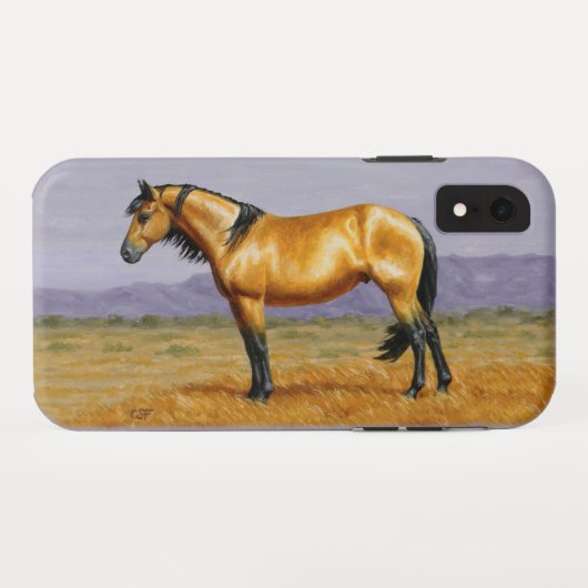 Bucksin Wild Horse Mustang Stallion Case-Mate iPhone Case (Achterkant (horizontaal))