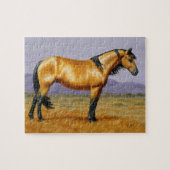 Bucksin Wild Horse Mustang Stallion Legpuzzel (Horizontaal)