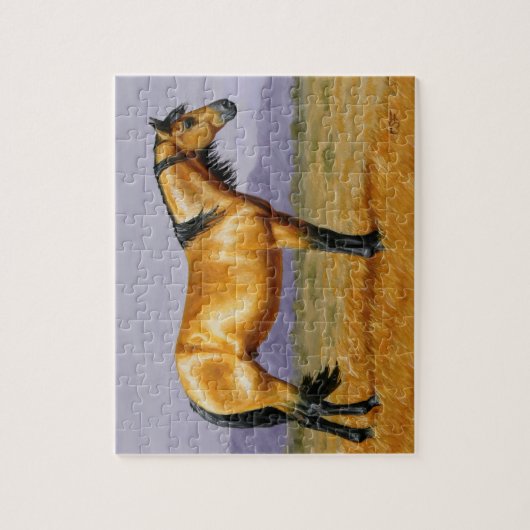 Bucksin Wild Horse Mustang Stallion Legpuzzel (Verticaal)