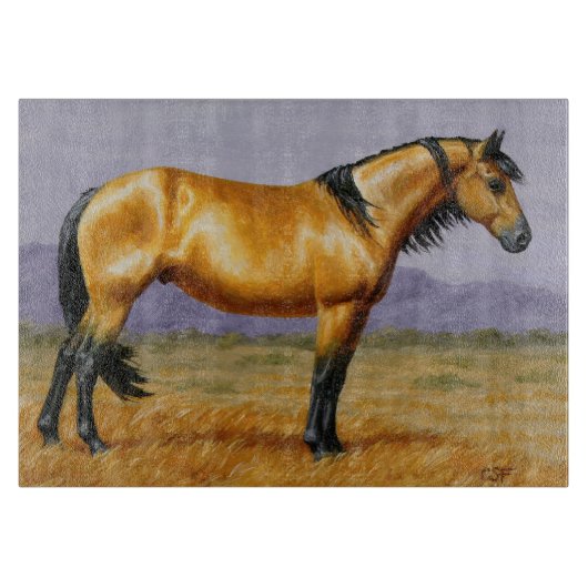 Bucksin Wild Horse Mustang Stallion Snijplank (Voorkant)