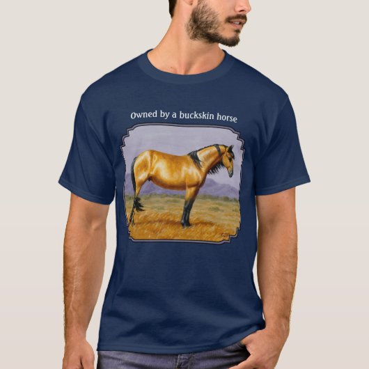 Bucksin Wild Horse Mustang Stallion T-shirt (Voorkant)