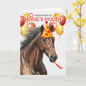 Buckskin American Quarter Paard Grappige Verjaarda Kaart (Gele Bloem)