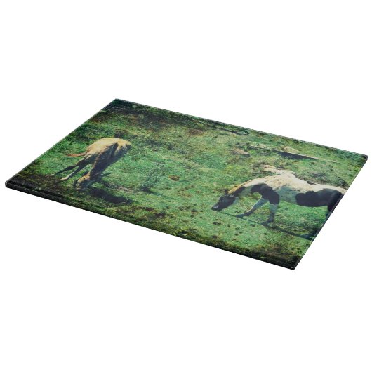 Buckskin and Pinto Grunge Snijplank (Hoek)