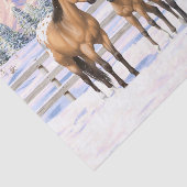 Buckskin Appaloosa paarden bij sneeuw Tissuepapier (Detail)